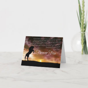 Horse Sympathy with Spiritual Poem Card