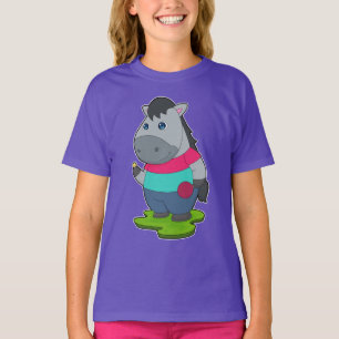Horse Table tennis Table tennis racket T-Shirt