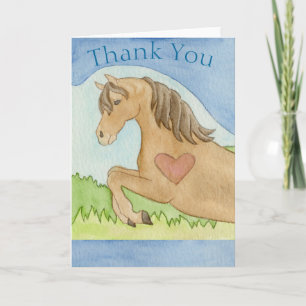 Horse thank you card