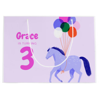 Horse Theme Birthday Party Large Gift Bag