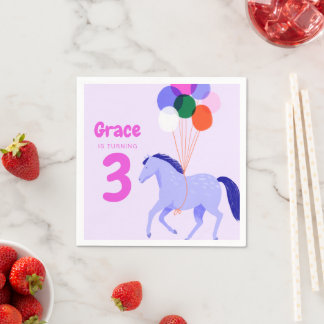 Horse Theme Birthday Party Napkin