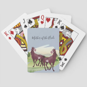 Horse Themed Country Western Rustic Wedding Playing Cards