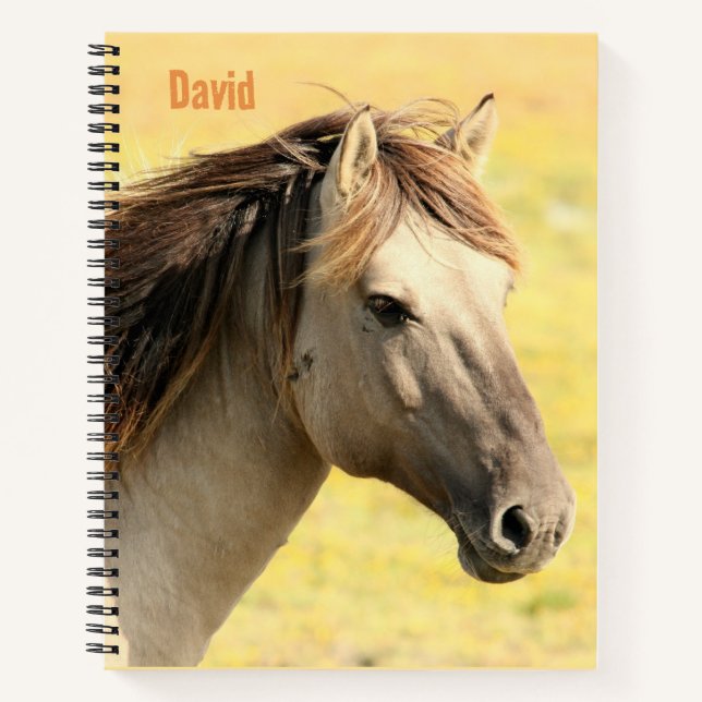 Horse Themed Notebook Personalised School (Front)