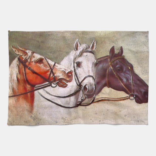 Horse themed tea towels (Horizontal)