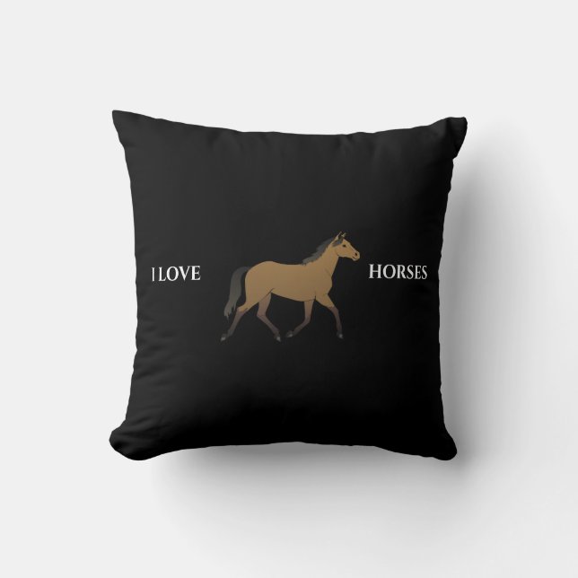 Horse throw pillow. cushion (Front)