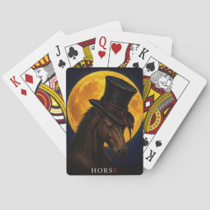 Horse Top Hat Gothic Surreal Playing Cards