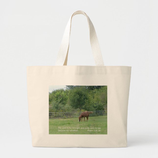 Horse Tote Bag with scripture (Front)