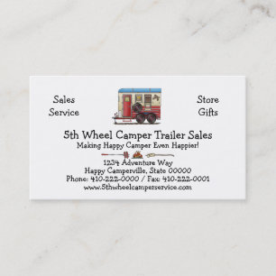 Horse Trailer Camper Business Card