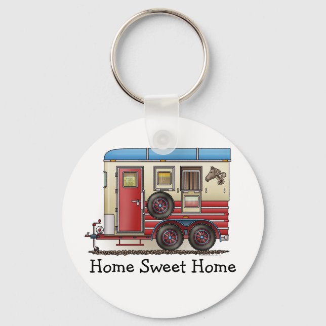 Horse Trailer Camper Key Ring (Front)