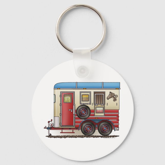 Horse Trailer Camper Key Ring (Front)
