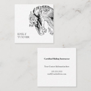 Horse Trainer Barn Equestrian Square Business Card