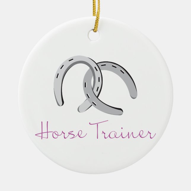 Horse Trainer Ceramic Tree Decoration (Front)
