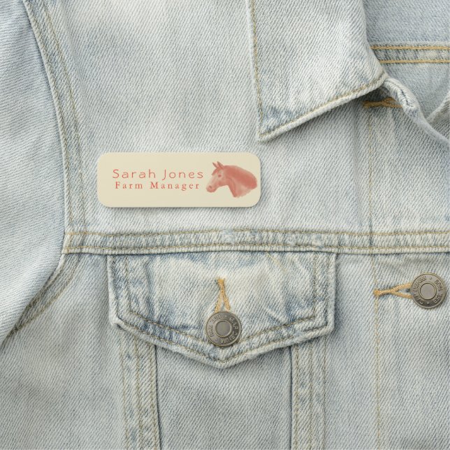 Horse Trainer Farm Manager Name Tag (In Situ)