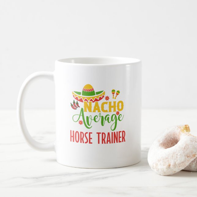 Horse Trainer Lover Equestrian Riding Instructor Coffee Mug (With Donut)