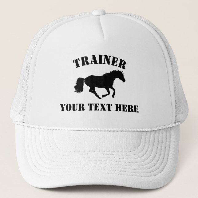Horse trainer or stableyard trucker hat (Front)