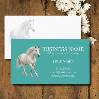 Horse Trainer Riding Lessons Business Card