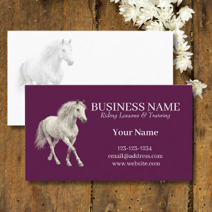 Horse Trainer Riding Lessons Business Card