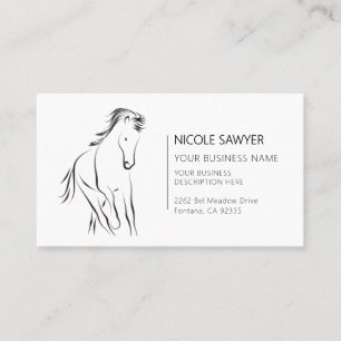 Horse Training Equestrian Horseback Riding Equine Business Card