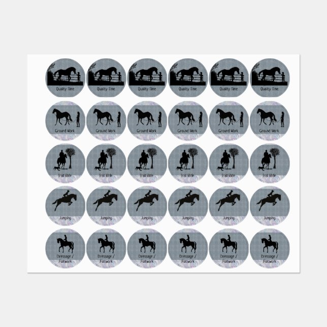 Horse Training tracking stickers (Sheet)