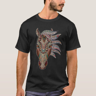 Horse Tribal Abstract Art Native American Geometri T-Shirt