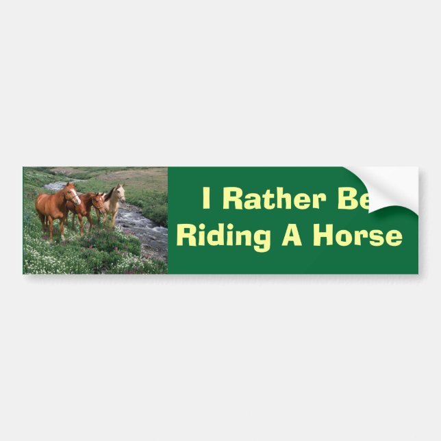 Horse Trio Bumper Sticker (Front)