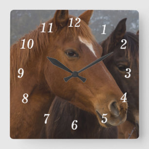 Horse Triplets Wall Clock