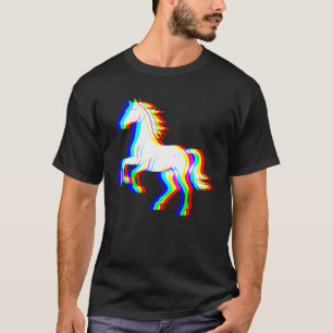 Horse Trippy EDM Rave Illusion Graphic Equestrian T-Shirt