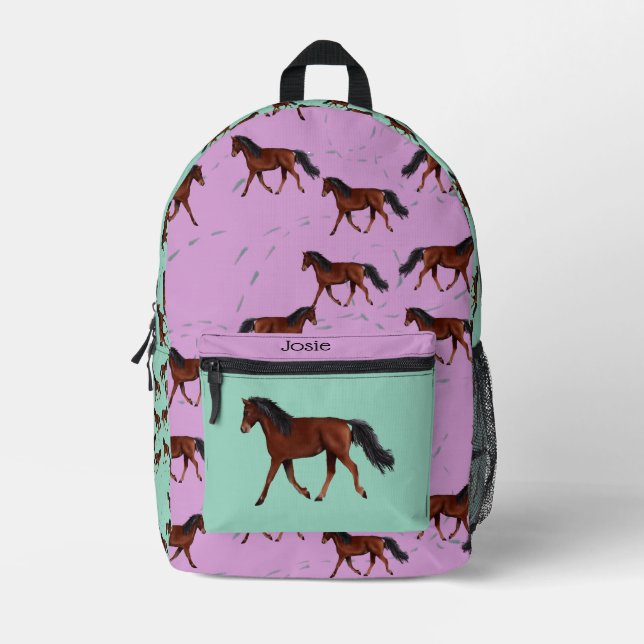 Horse Trot Print Cut Sew Bag (Front)