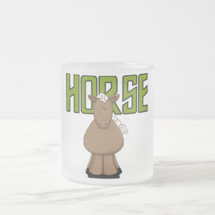 Horse Tshirts and Gifts Frosted Glass Coffee Mug