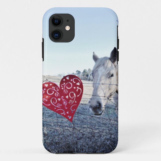 HORSE Valentine heart Case-Mate iPhone Case (Back)