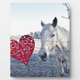 HORSE Valentine heart Plaque