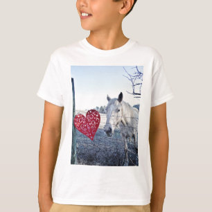 HORSE Valentine heart T-Shirt