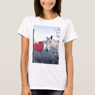 HORSE Valentine heart T-Shirt