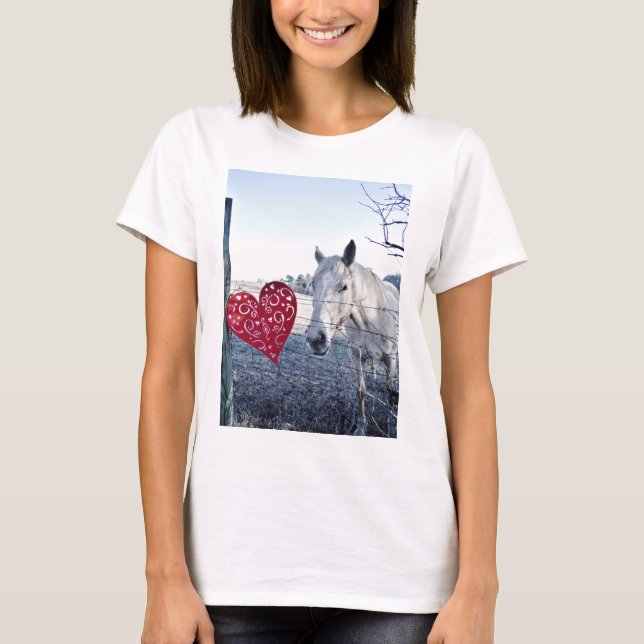 HORSE Valentine heart T-Shirt (Front)
