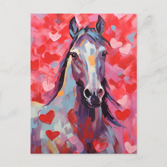 Horse Valentine's Day Postcard (Front)