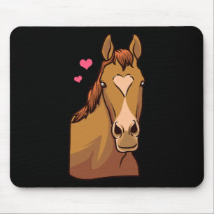 Horse Valentines Day Shirt Heart Pony Horseback Ri Mouse Mat
