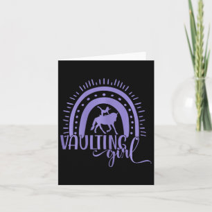 Horse Vaulting Girl Rainbow Horses Horseback Ridin Card