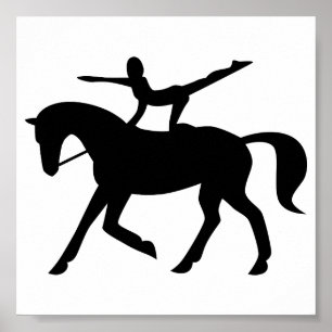 horse vaulting icon poster