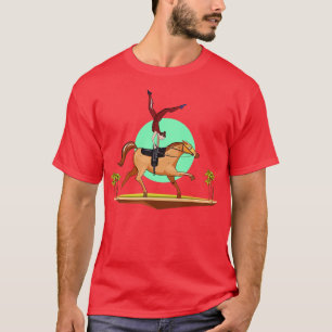 Horse Vaulting Illustration T-Shirt