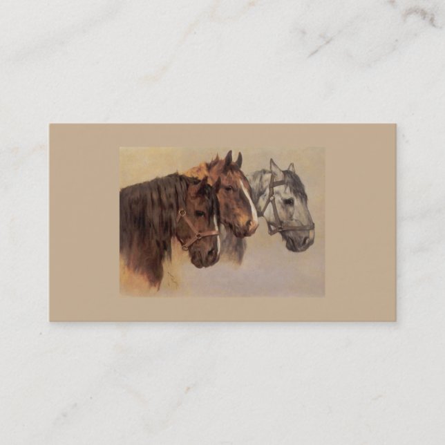 Horse Vintage Business Card (Front)