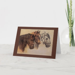 Horse Vintage Greeting Card