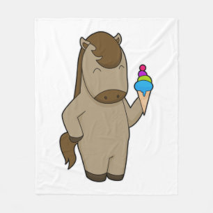Horse Waffle ice cream Fleece Blanket