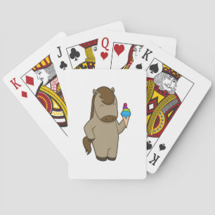 Horse Waffle ice cream Playing Cards