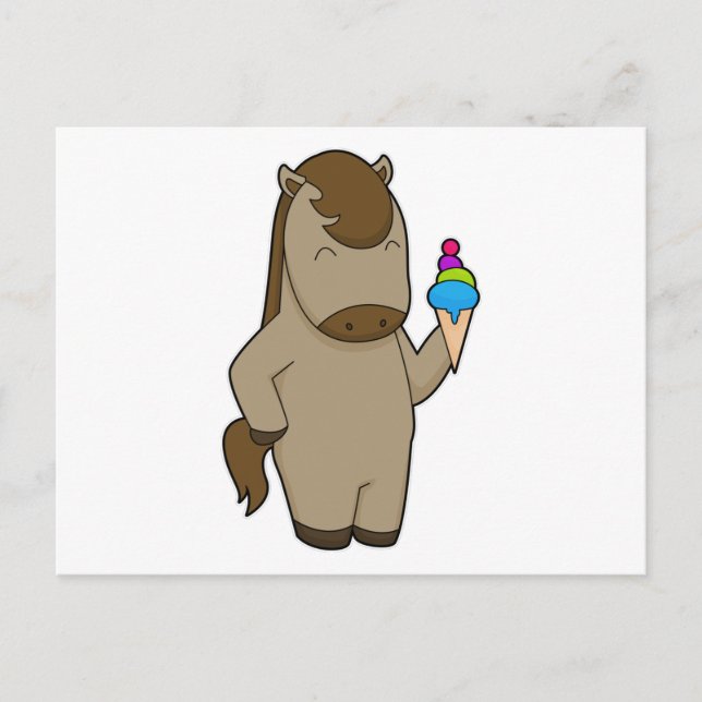 Horse Waffle ice cream Postcard (Front)