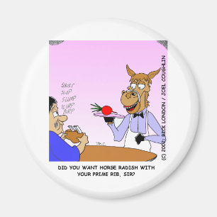 Horse Waiters Funny Cartoon Tees & Gifts Magnet