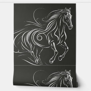 Horse Wall Background Scrolling Lines Backdrop