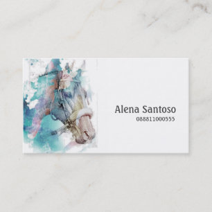 Horse Watercolor Business Card