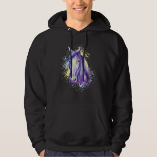 Horse Watercolor Horseback Riding Horse Hoodie