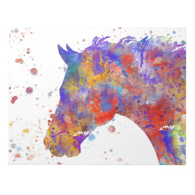 Horse Watercolor Notepad (Front)