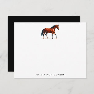 Horse Watercolor Personal Card